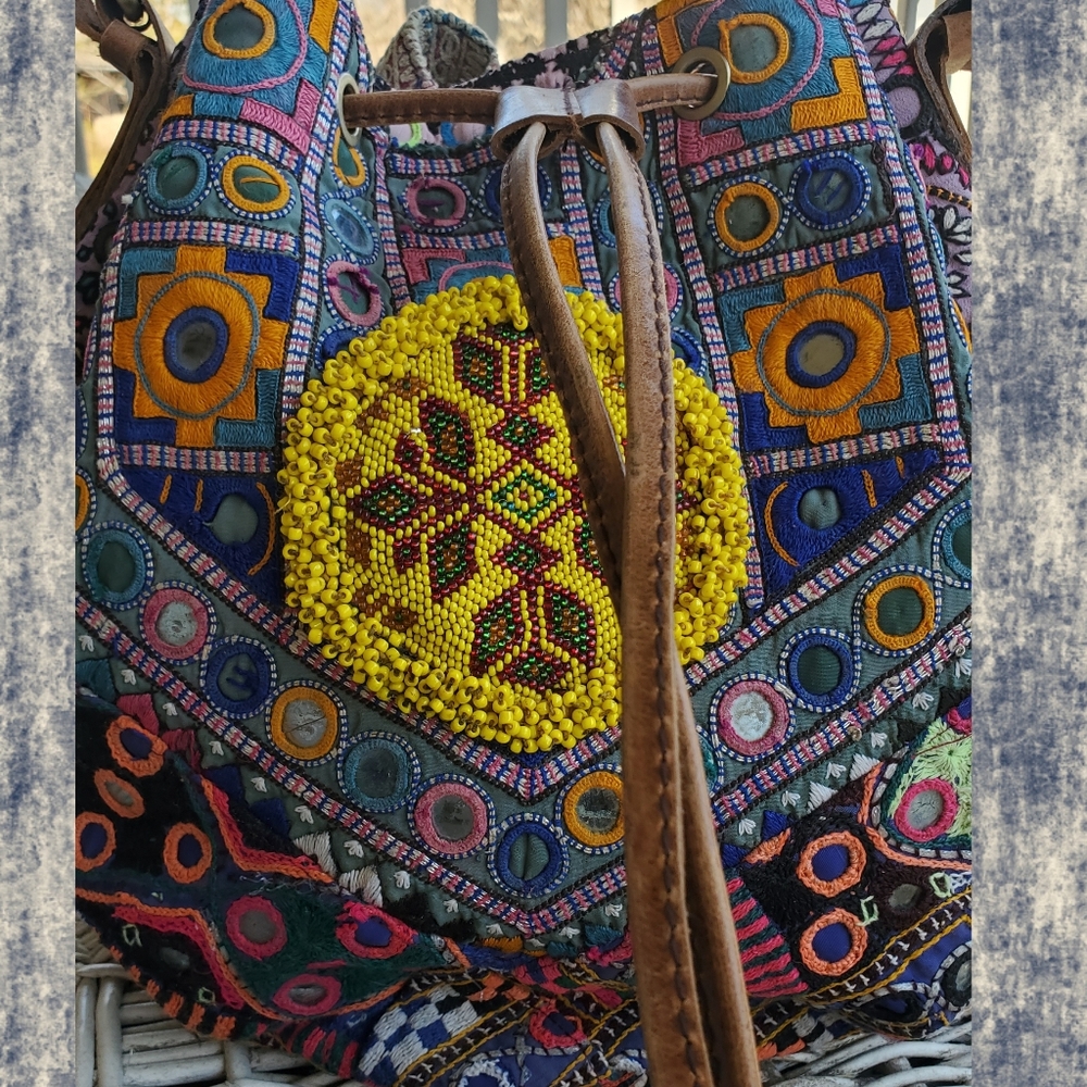 🌈SOLD💰🌠 BOHO artisan hippie gypsy Banjara bag - Picture 5 of 8